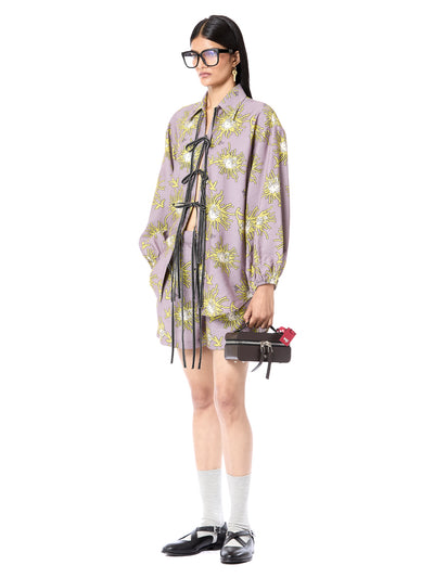 Oversized Luminous Tie-up Co-Ord Set