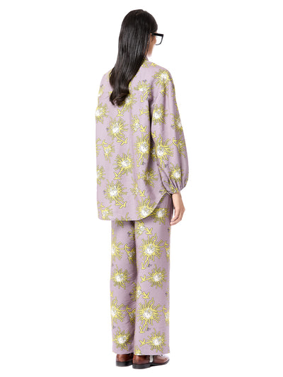 Oversized Luminous Tie-up Co-Ord Set