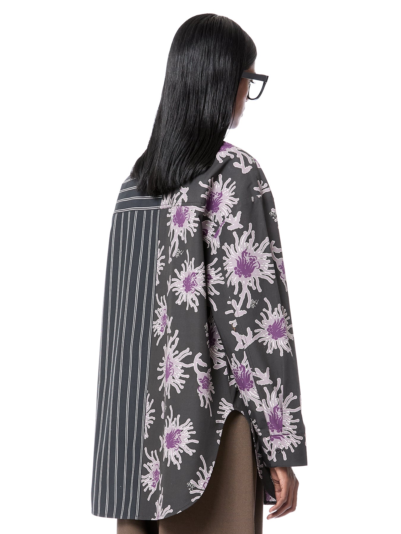 Split Printed Tie-up Shirt