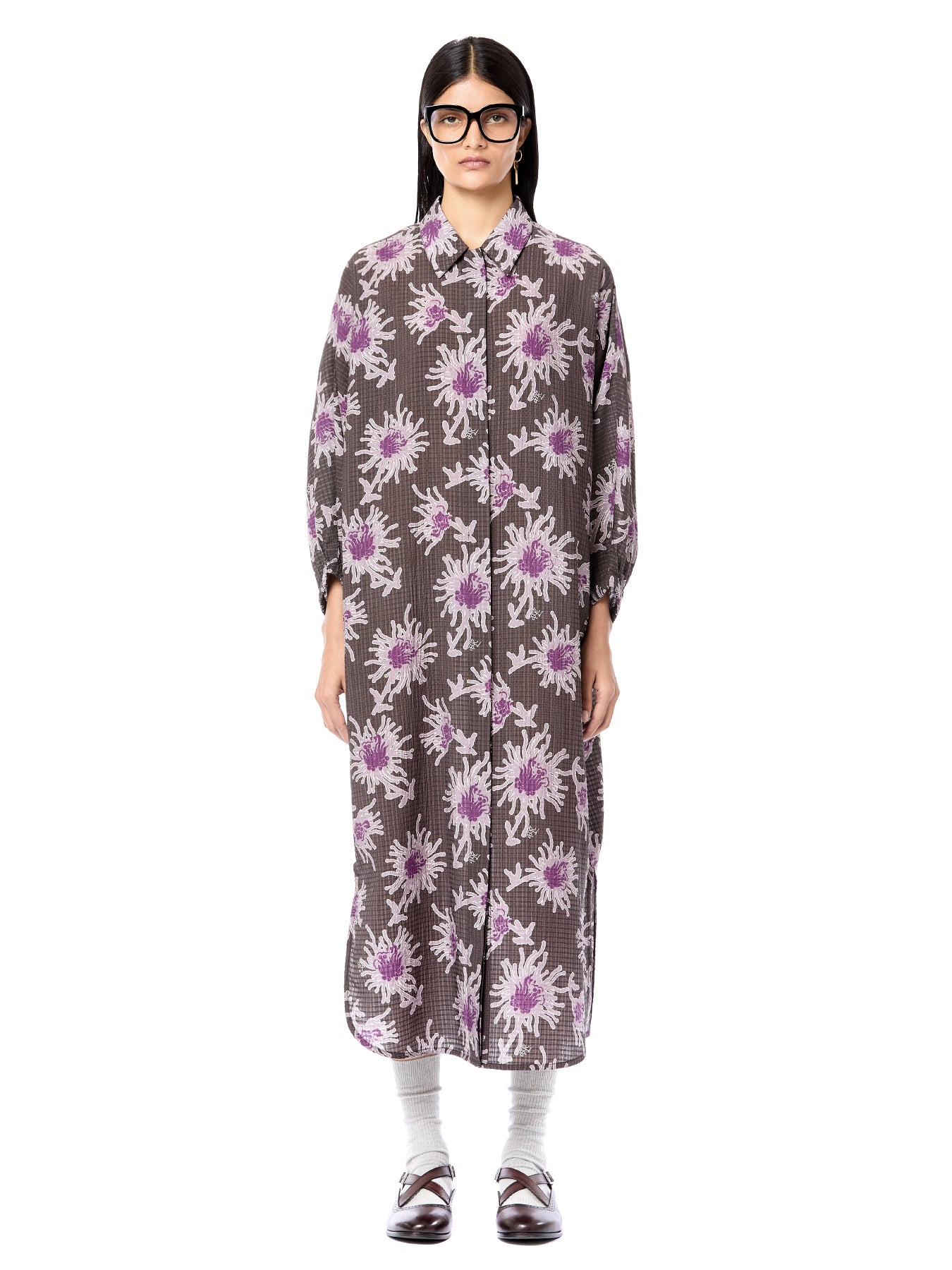 Oversized Luminous Shirt Dress