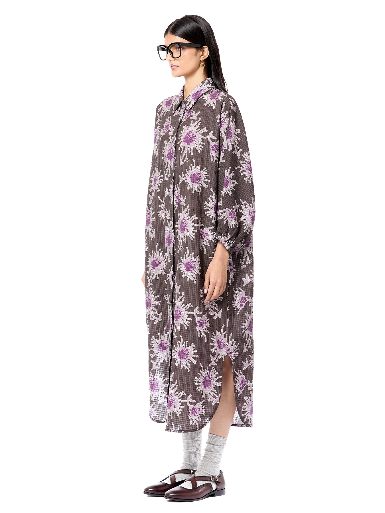 Oversized Luminous Shirt Dress