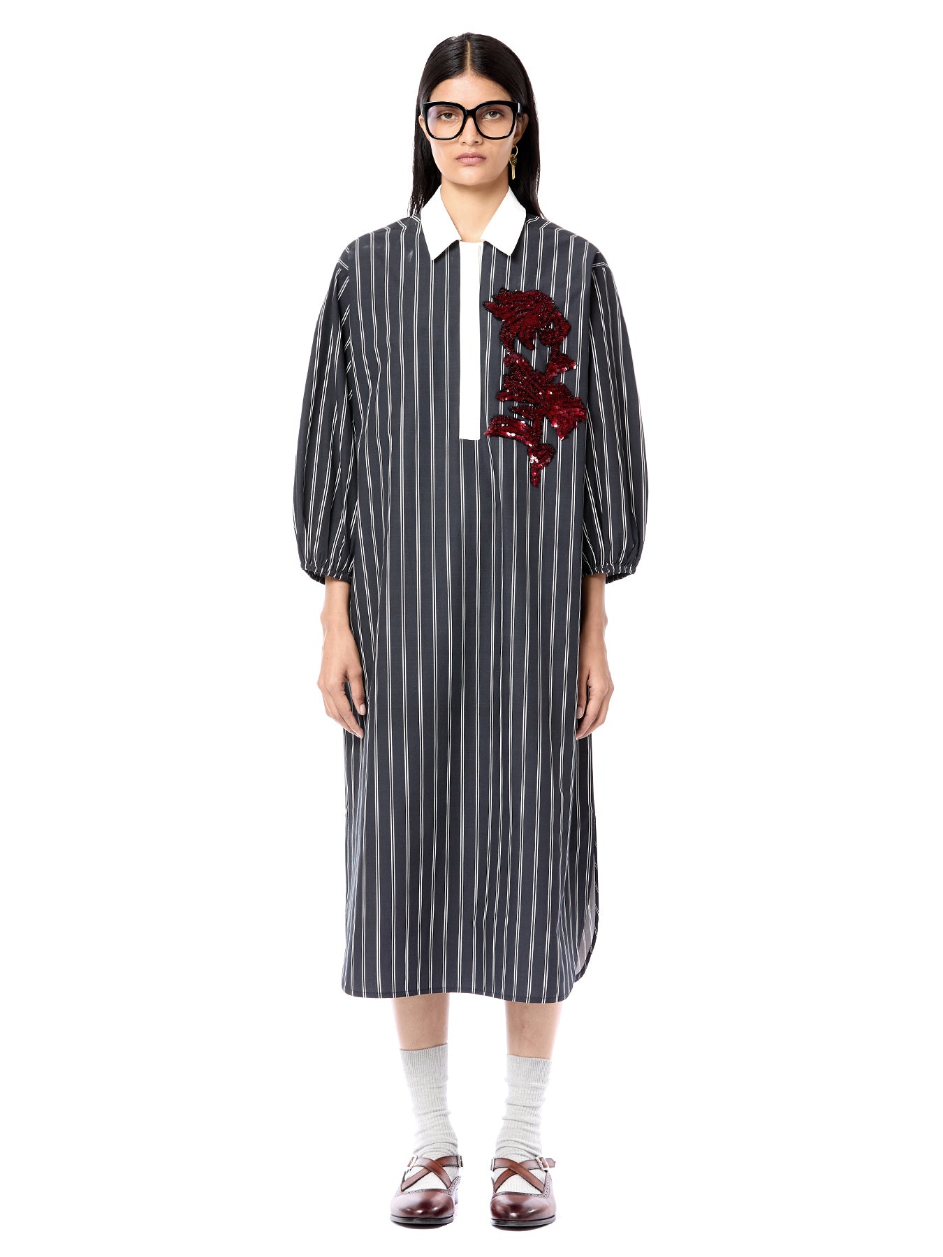 Striper Stem Shirt Dress