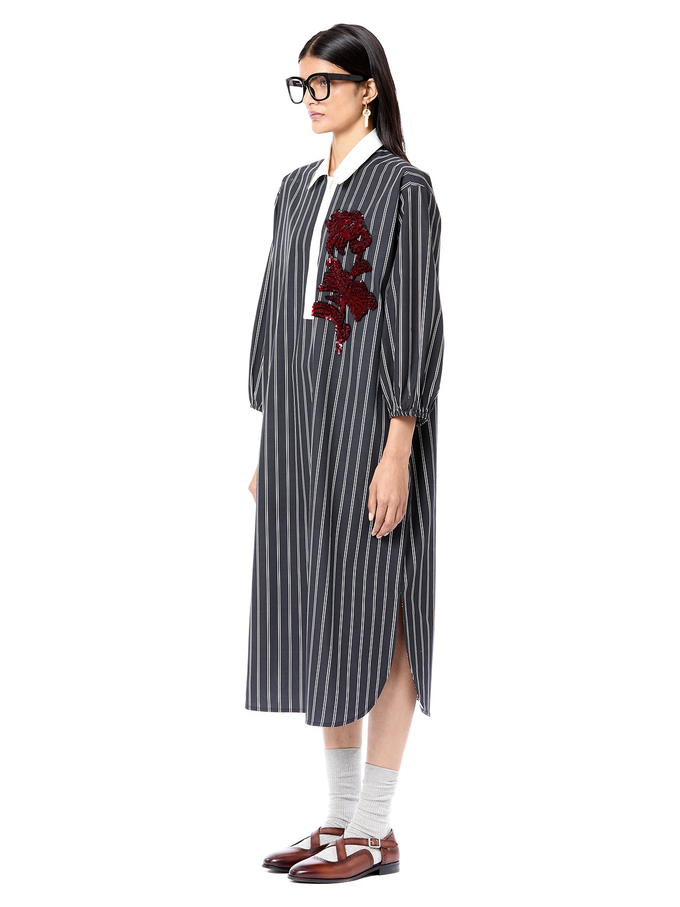 Striper Stem Shirt Dress