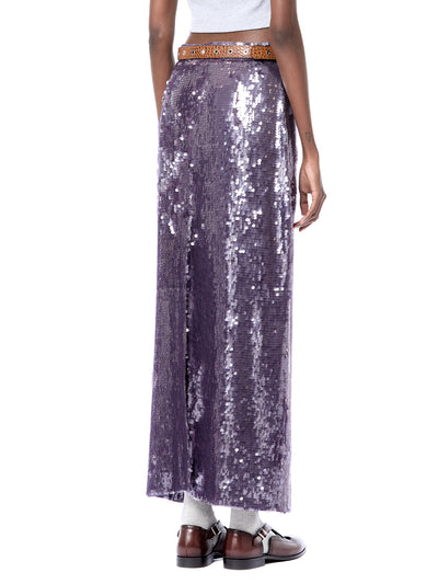 Laminated Midi Skirt