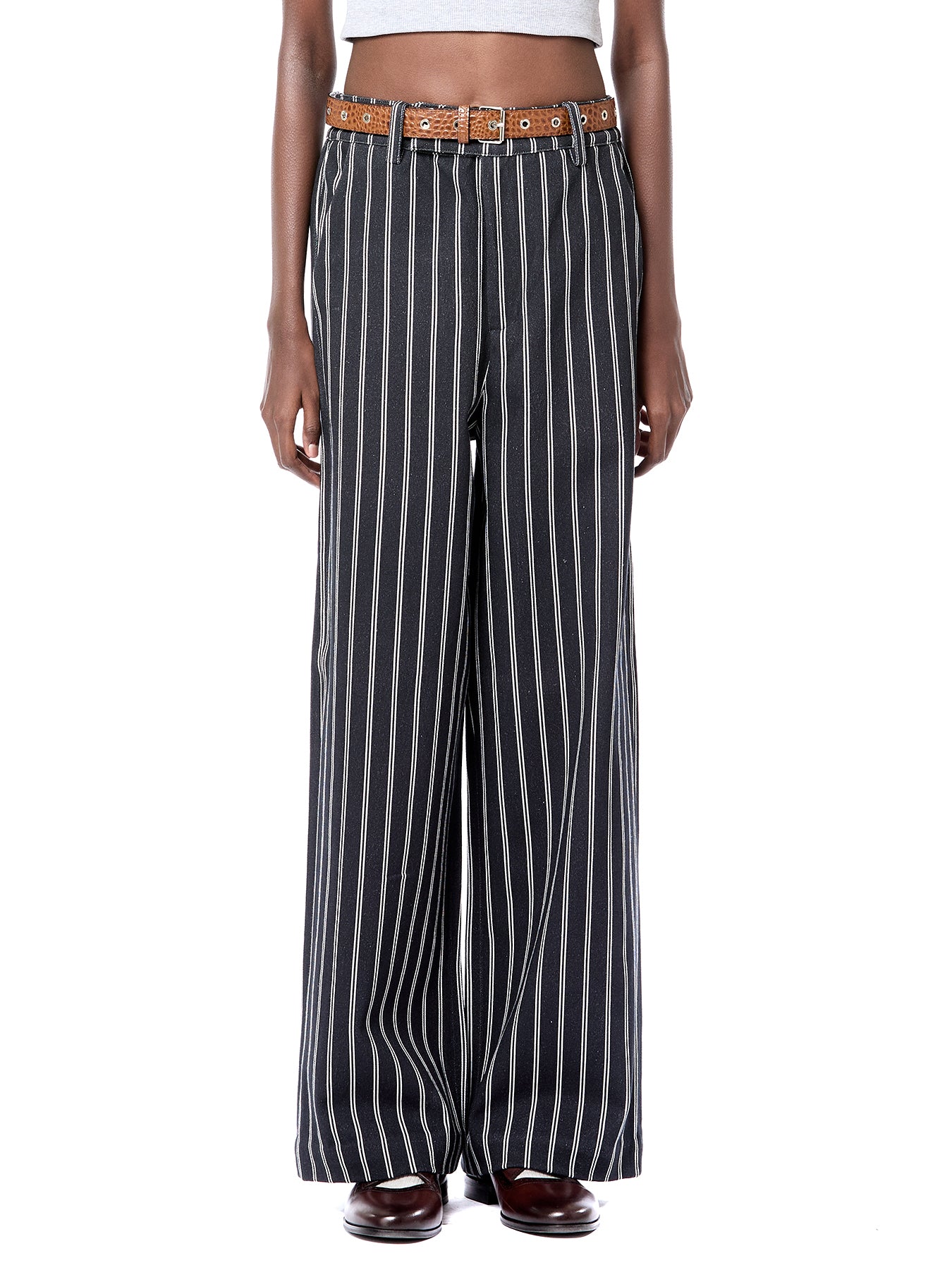Striper Wide-Leg Jeans