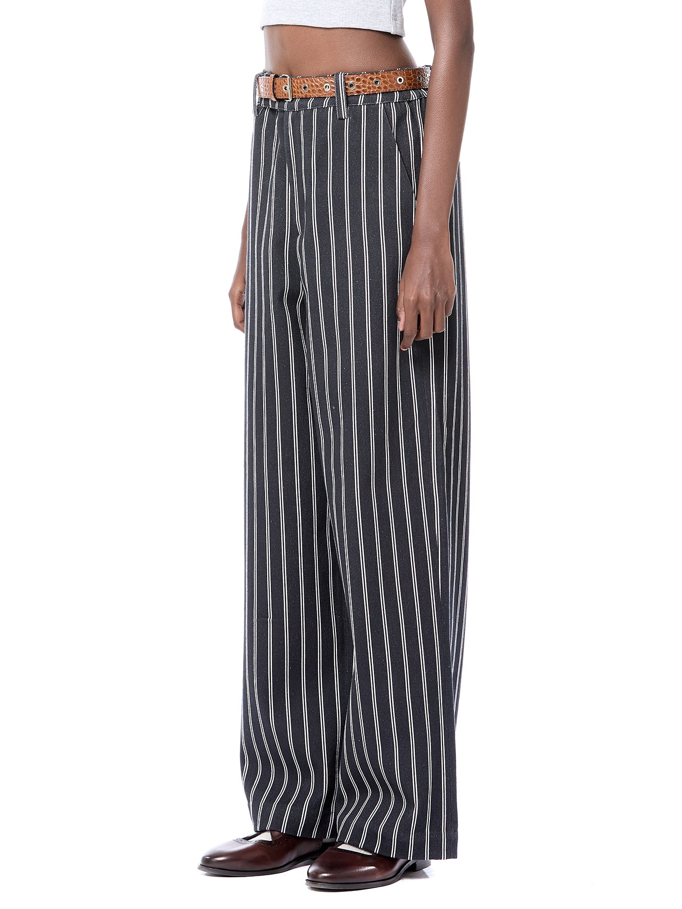 Striper Wide-Leg Jeans