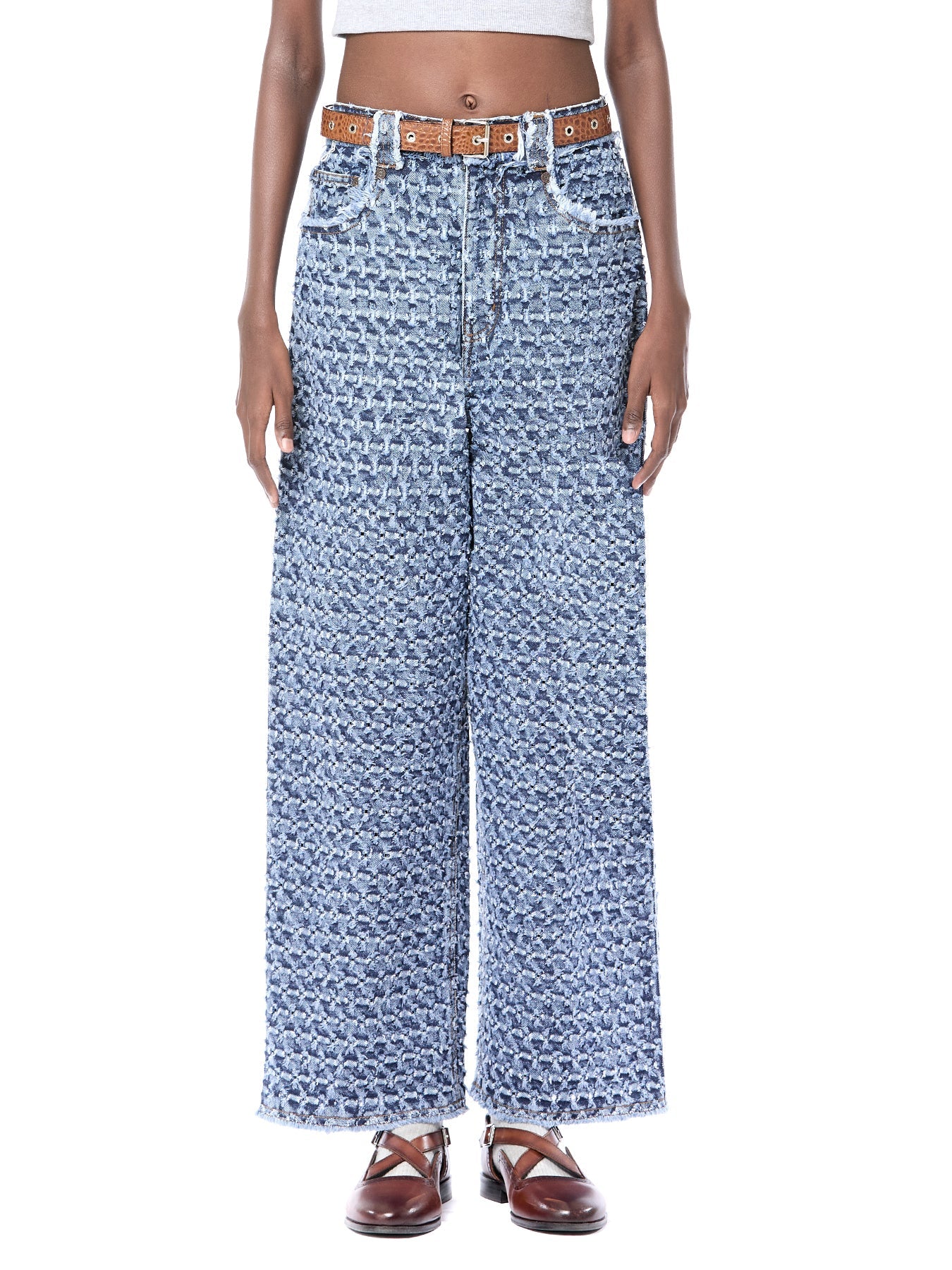 Punctured Denim Jeans