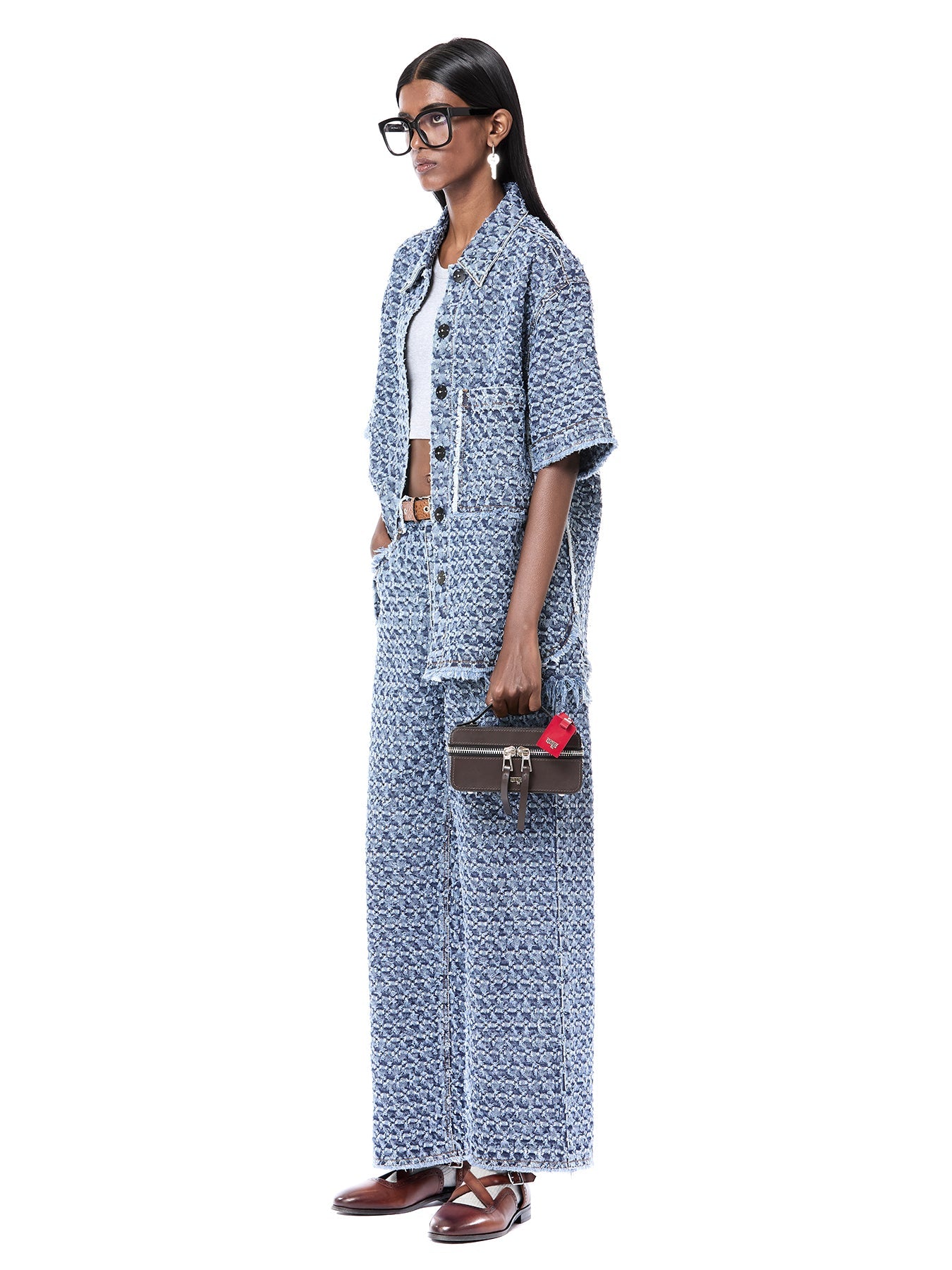 Punctured Denim Jeans