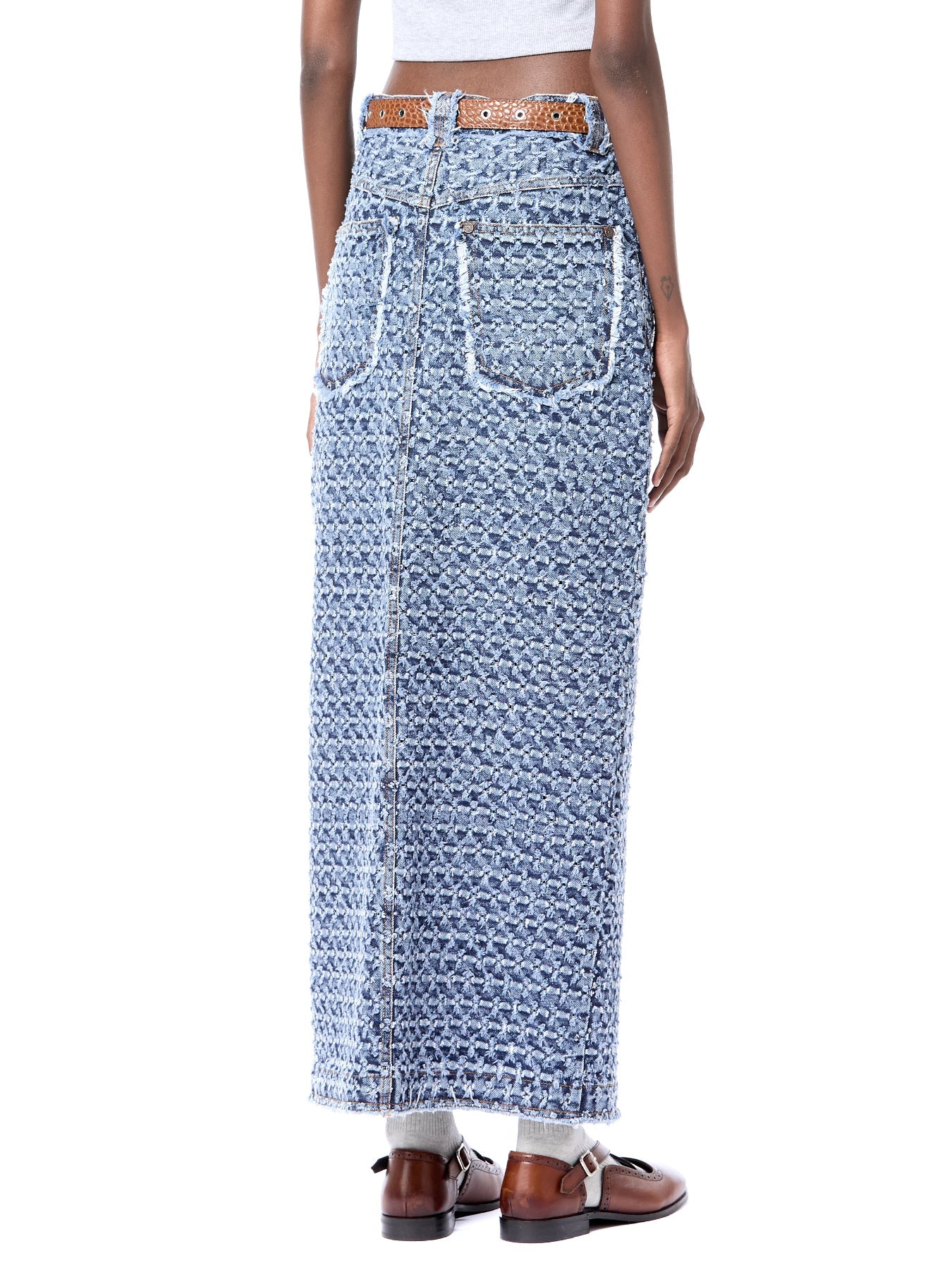 Punctured Kimono Skirt