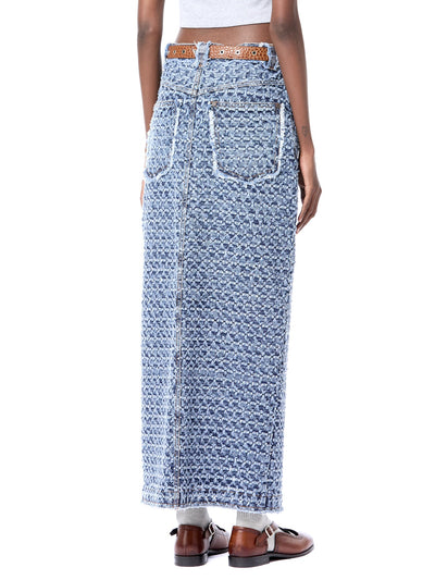 Punctured Kimono Skirt