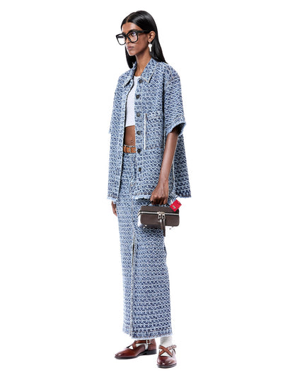 Punctured Kimono Skirt