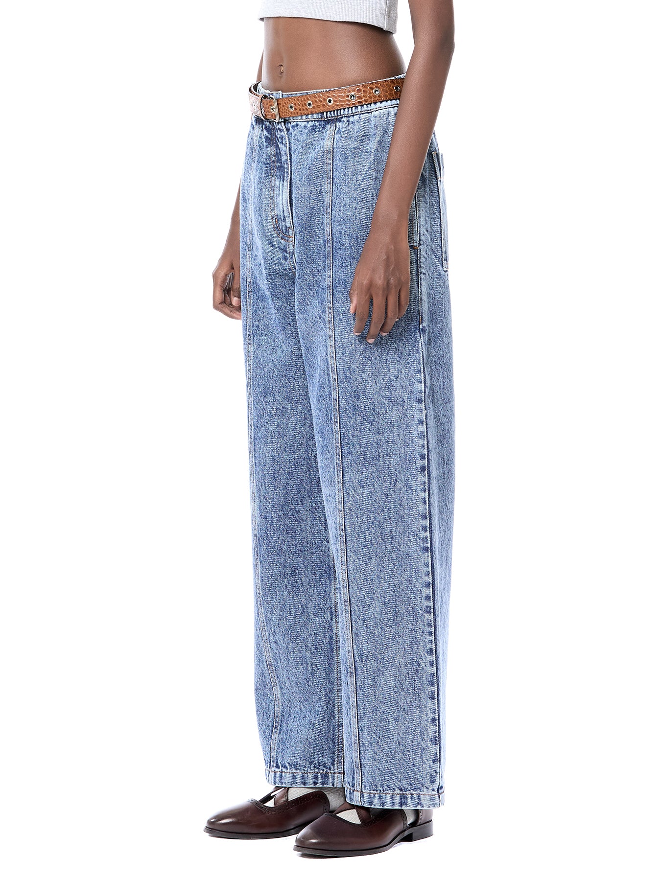 Wide Leg Paneled Jeans