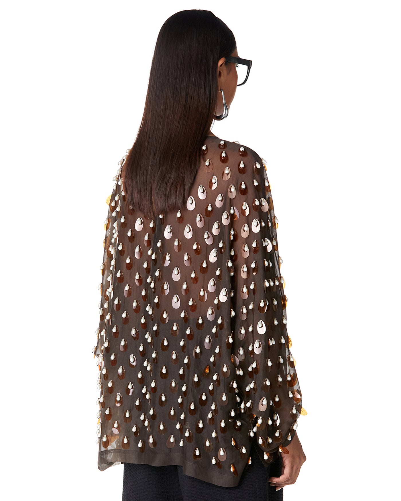 Rains Collarless Batwing Shirt