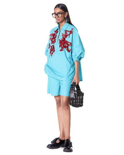 Bouquet Polo Batwing Co-Ord Set