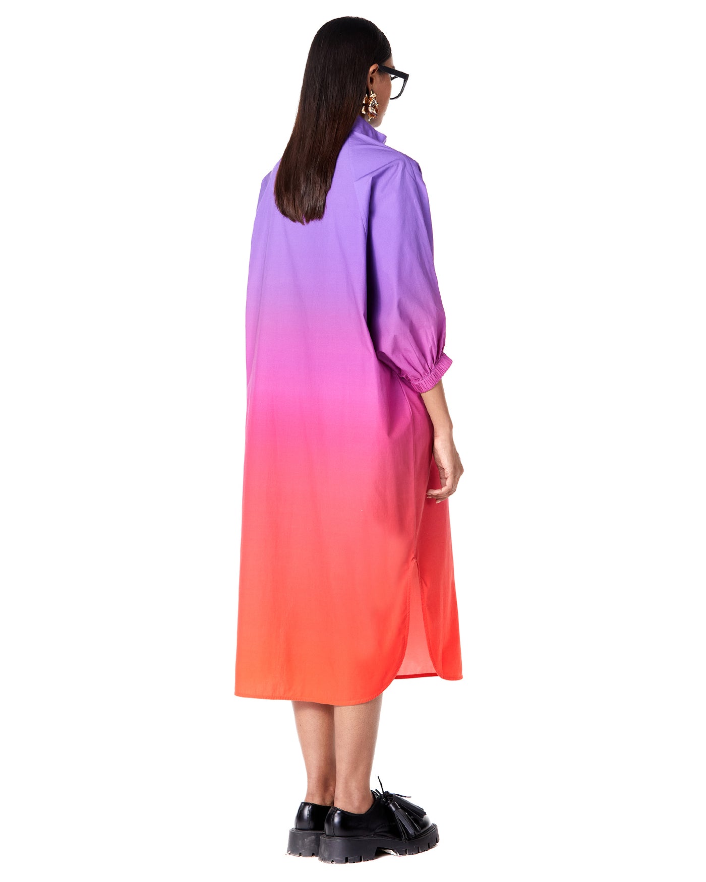 Dawn Zip-Up Polo Batwing Dress