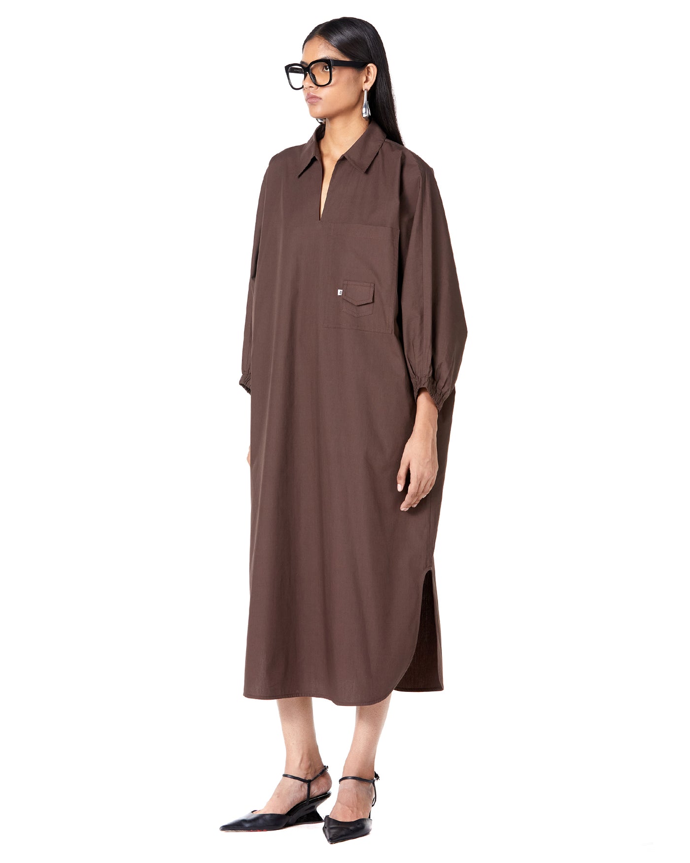 Polo Batwing Shirt-Dress