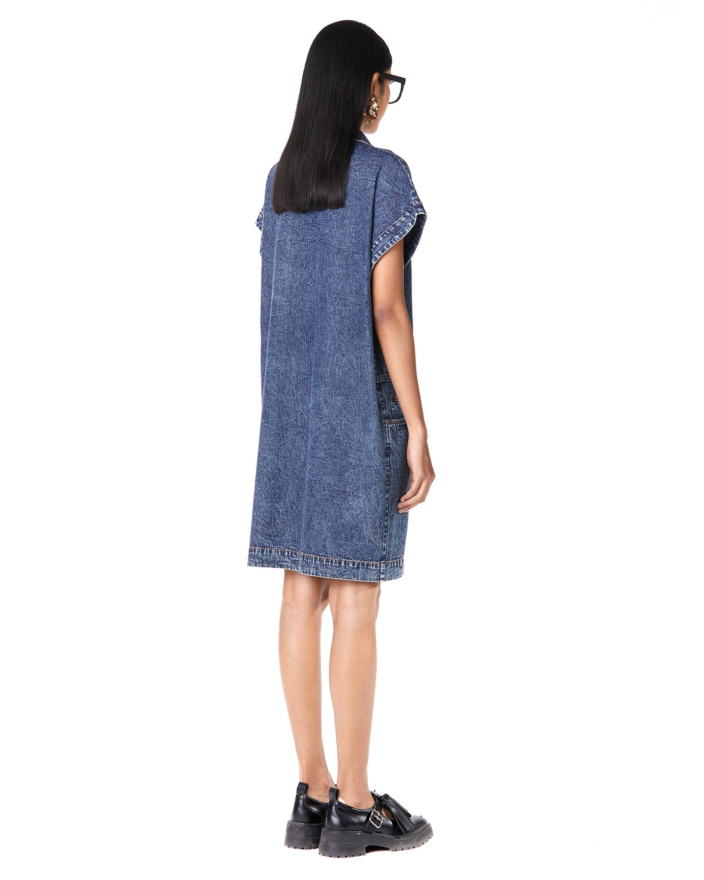 Washed Denim Golf Dress