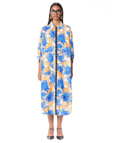 Hooked Flora Batwing Shirt-Dress