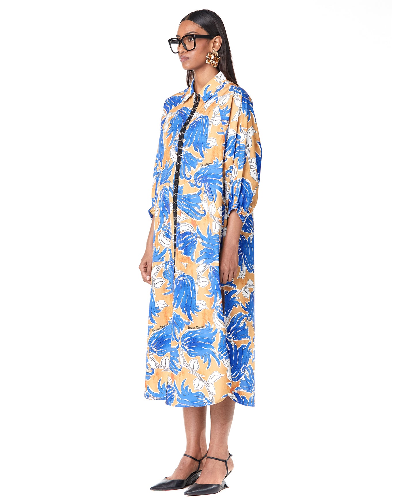 Hooked Flora Batwing Shirt-Dress