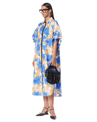 Hooked Flora Batwing Shirt-Dress