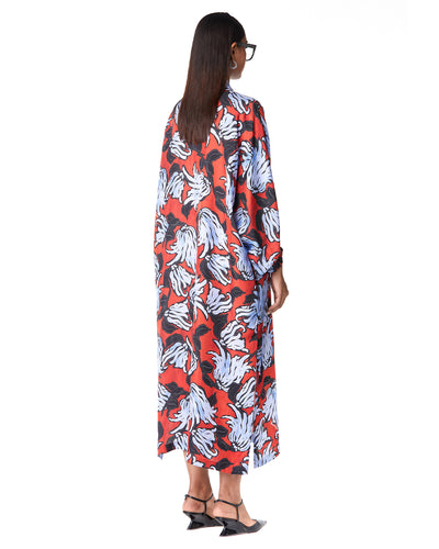 Flora Batwing Shirt-Dress