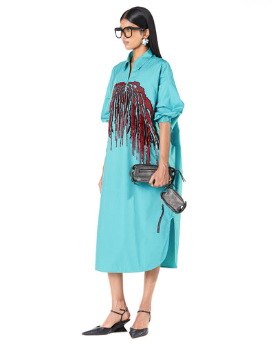 Waves Batwing Shirt-Dress