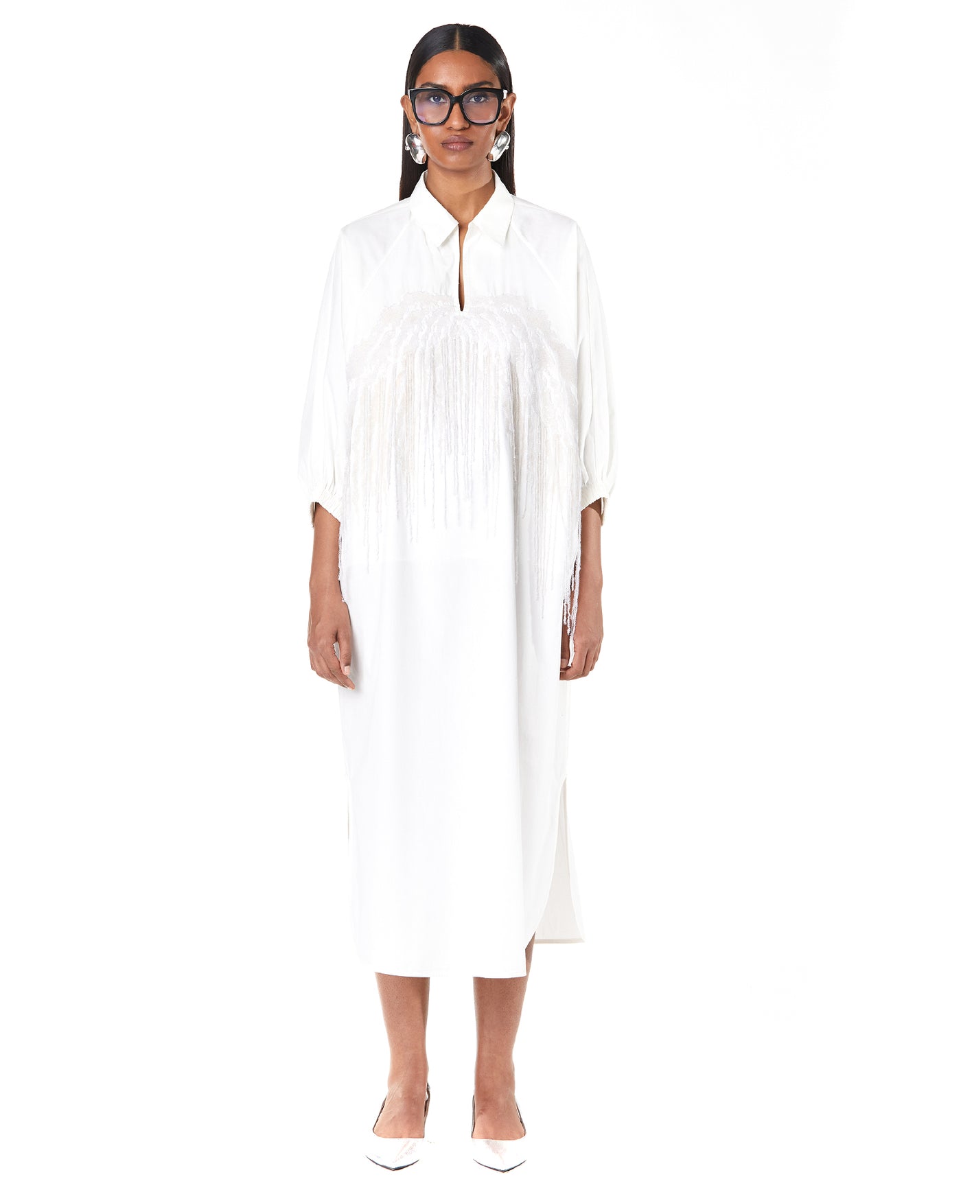 Waves Batwing Shirt-Dress