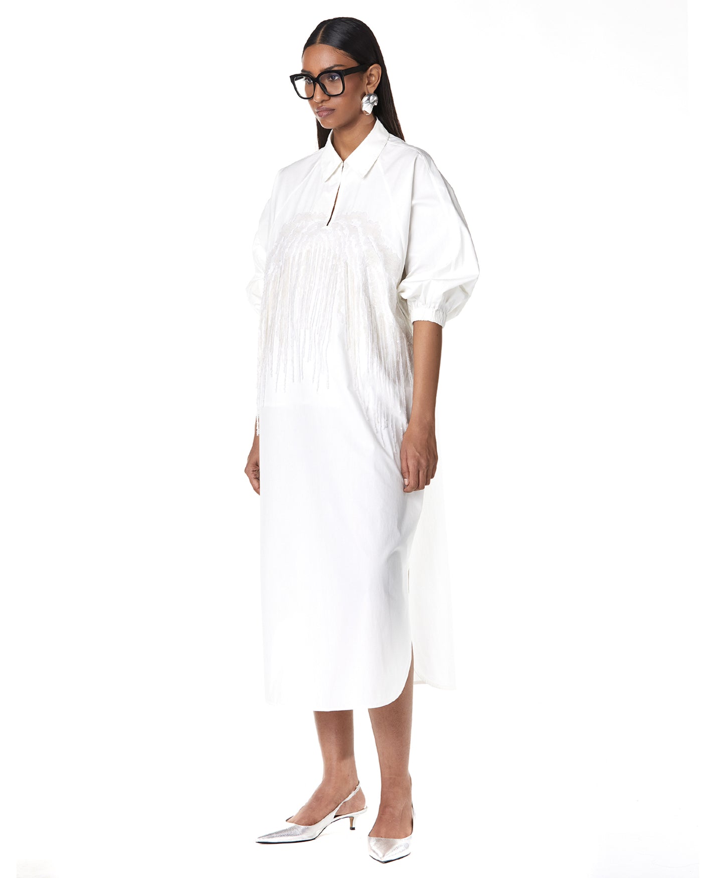 Waves Batwing Shirt-Dress