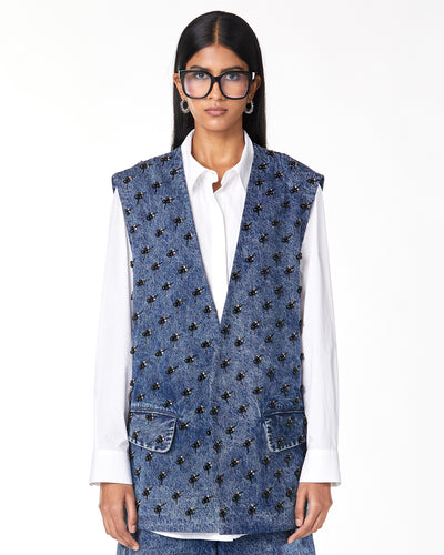 Bejeweled Blazer Vest