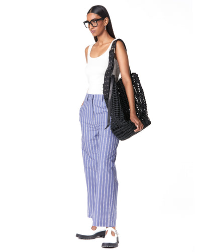 Cropped Wide-Leg Pyjama Pants