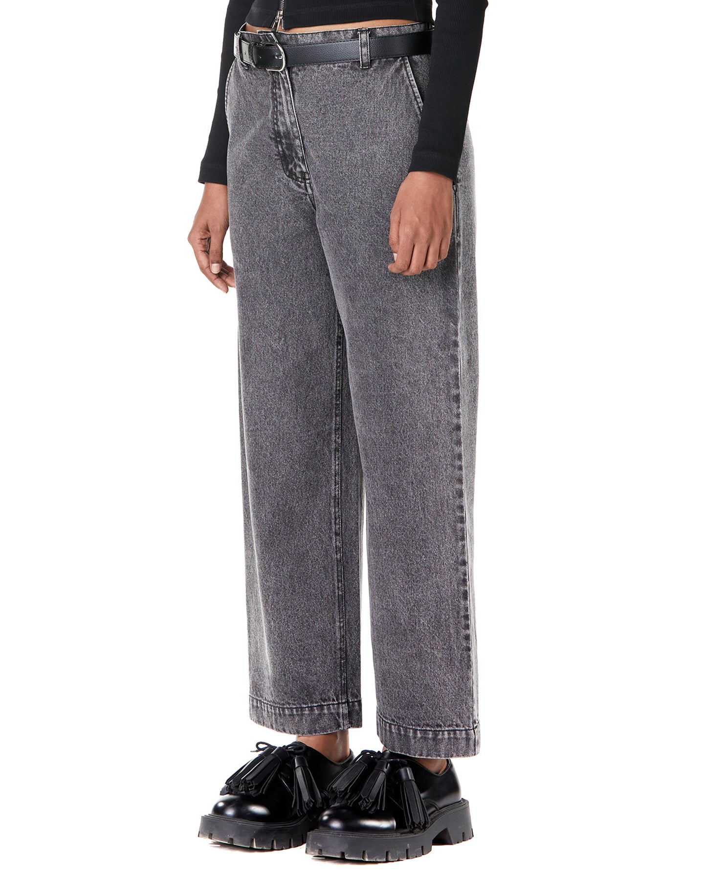 Cropped Wide-Leg Jeans