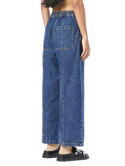 PANELED CROPPED JEANS