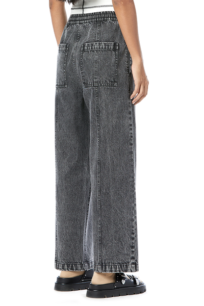 PANELED CROPPED JEANS