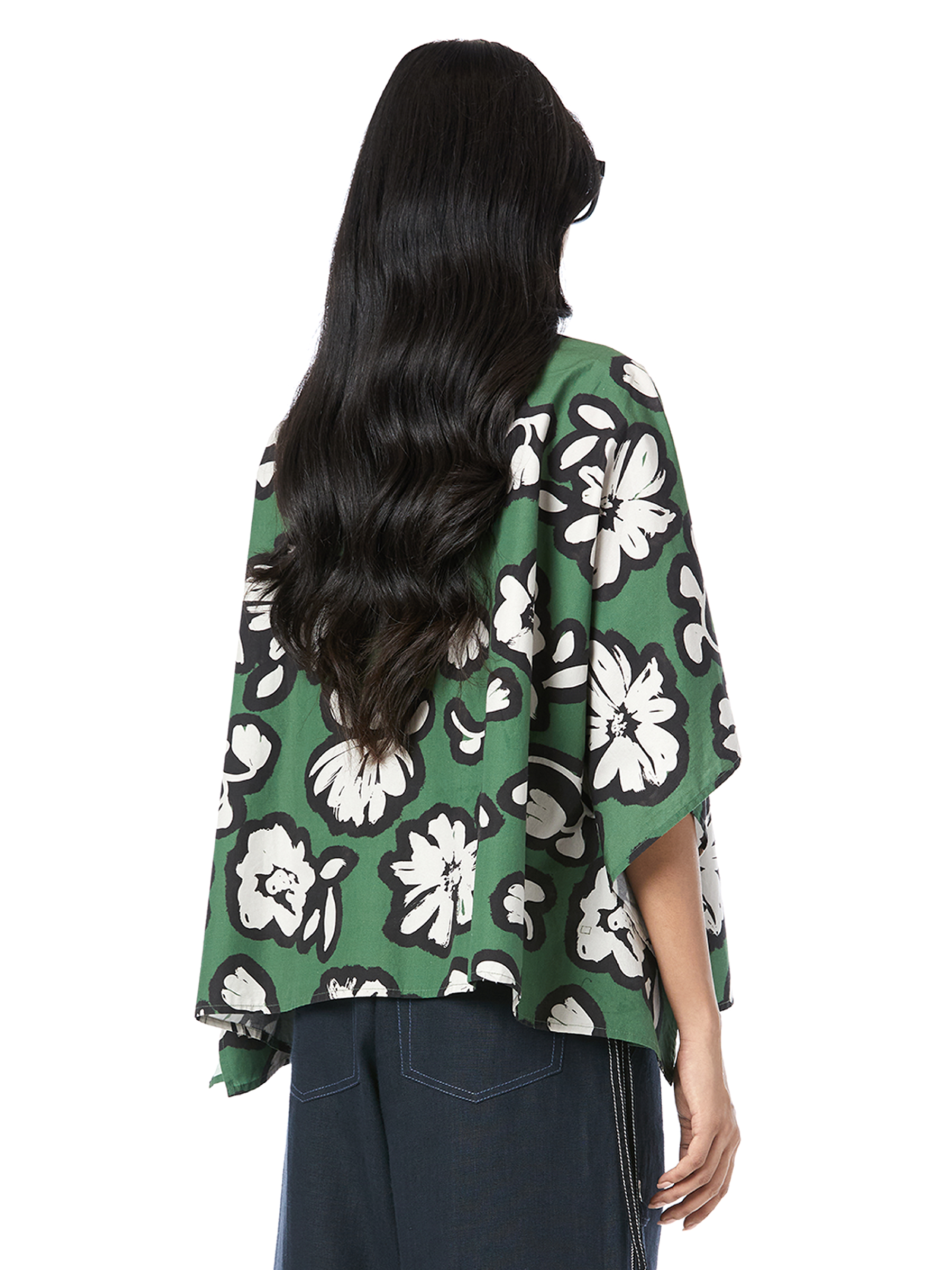 TIE-UP CROPPED KAFTAN SHIRT