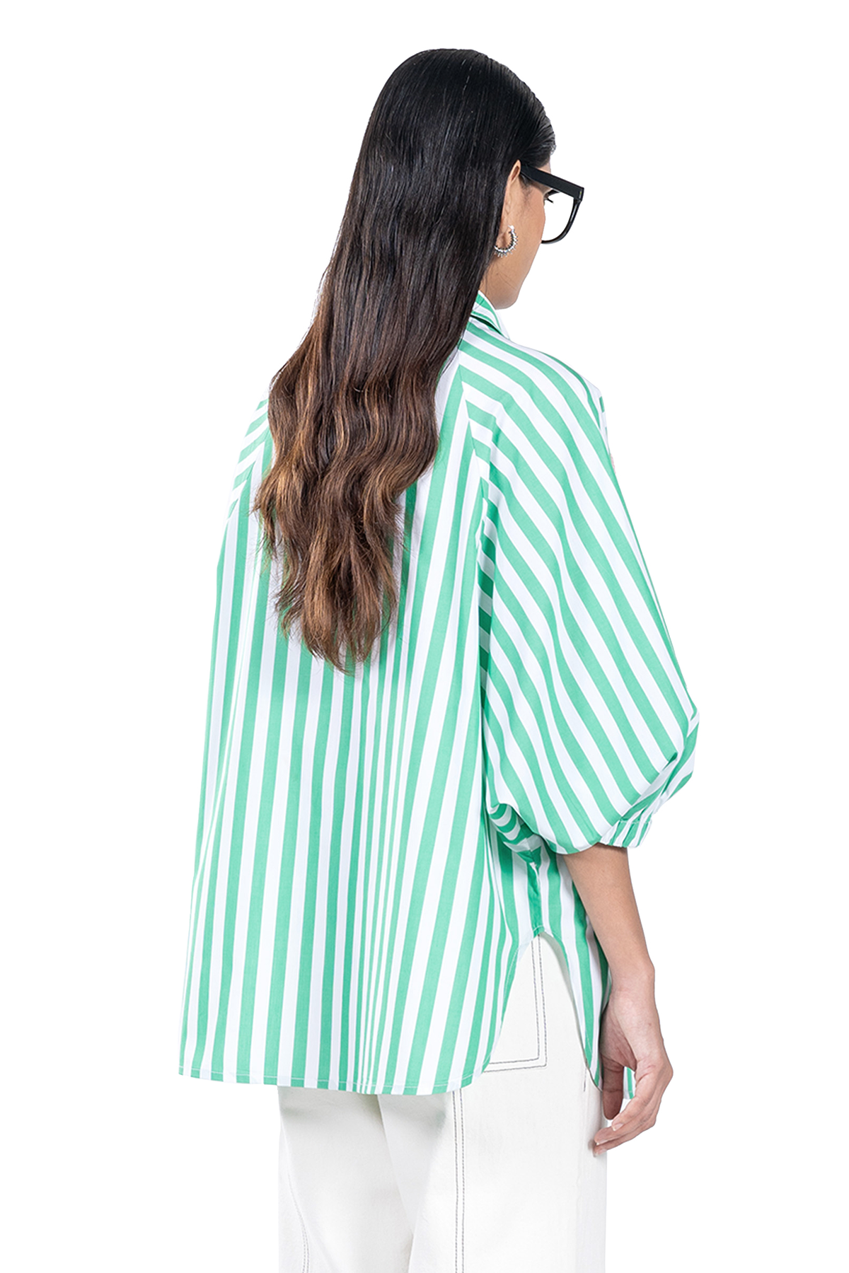 HANDCRAFTED STRIPER TIE-UP SHIRT