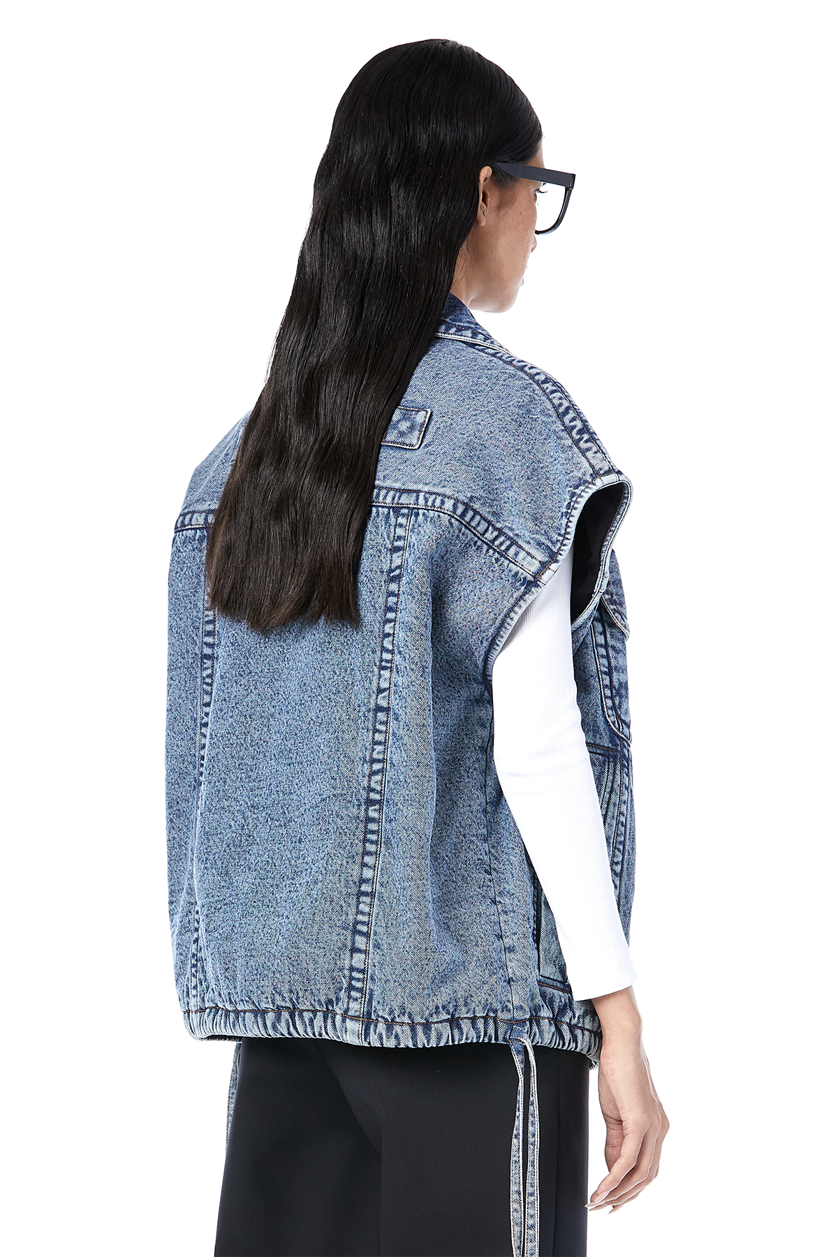 Padded Denim Vest