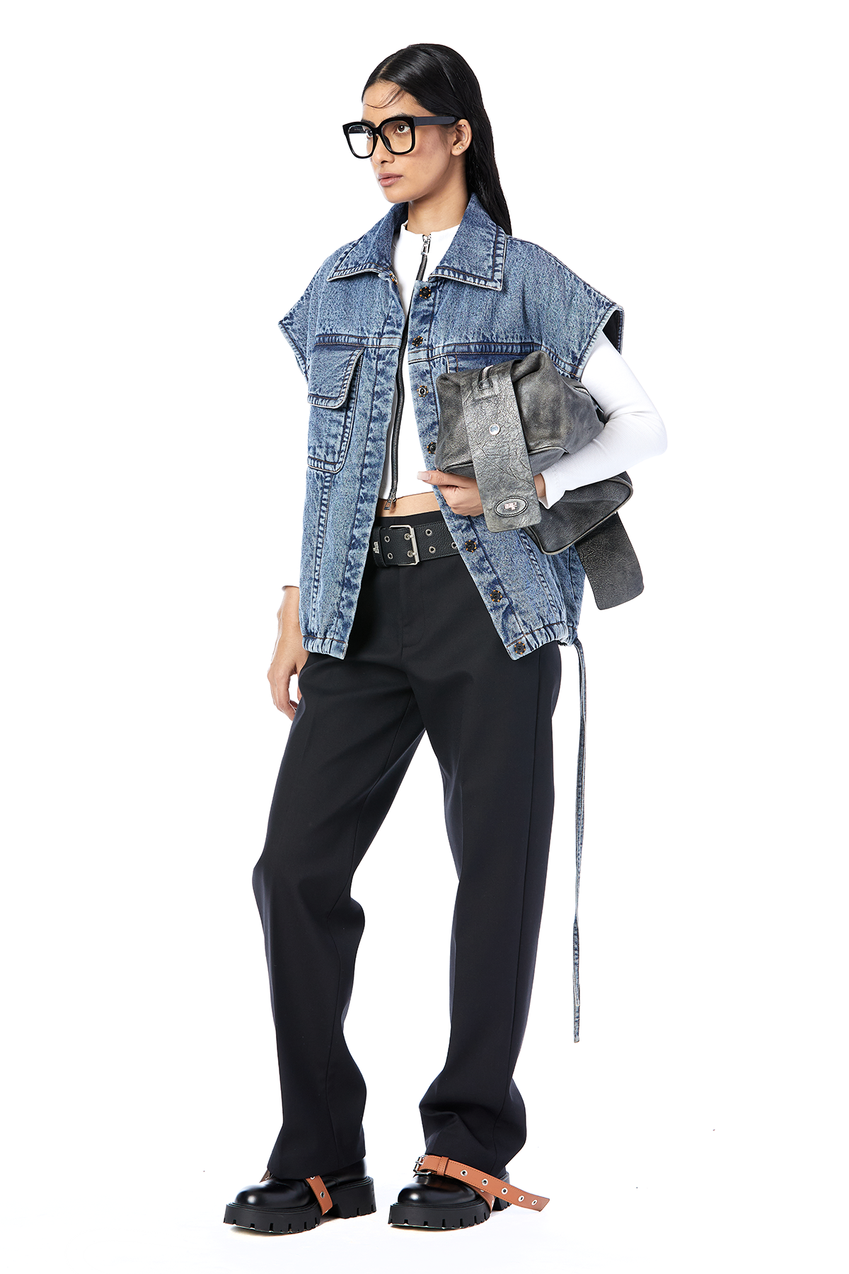 Padded Denim Vest