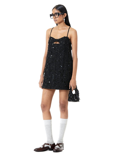 Handcrafted Cut-Out Mini Dress