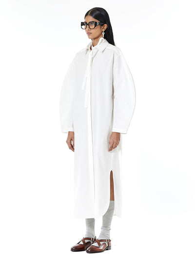 Balloon Sleeve Shirt Dress