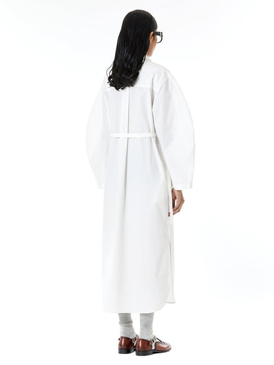 Balloon Sleeve Shirt Dress