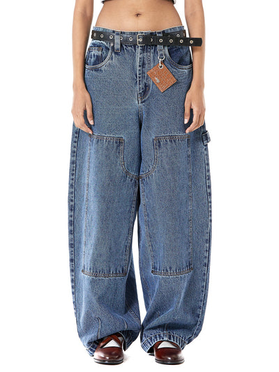 Acid Washed Balloon Jeans