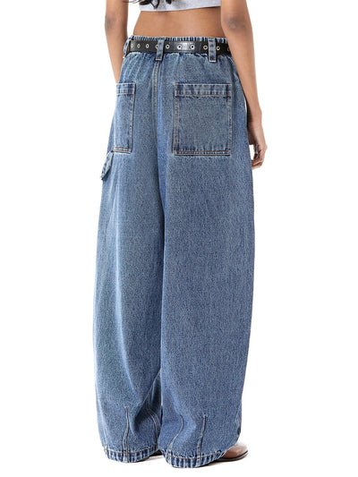 Acid Washed Balloon Jeans