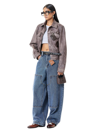 Acid Washed Balloon Jeans