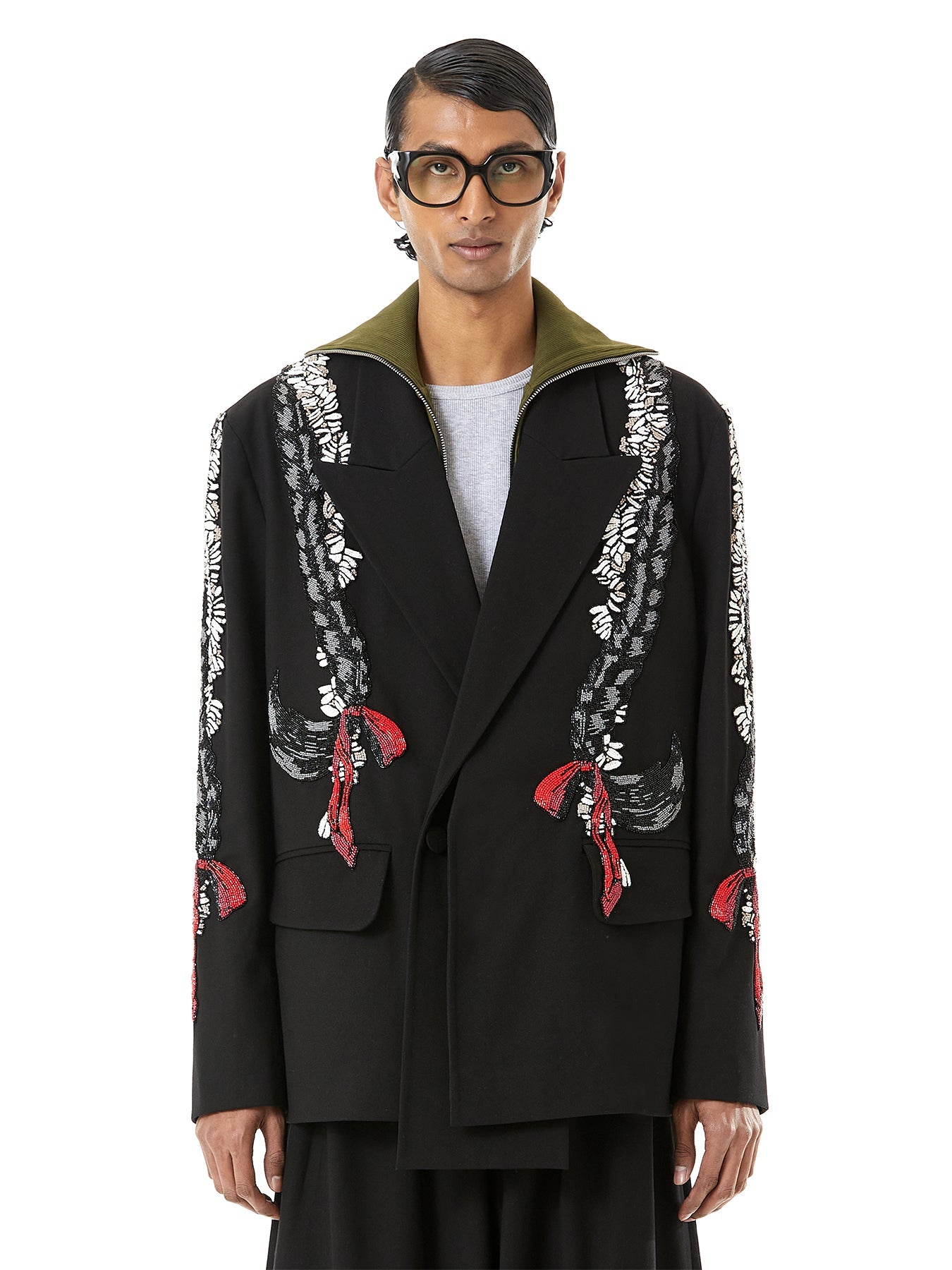 Handcrafted Braids Blazer