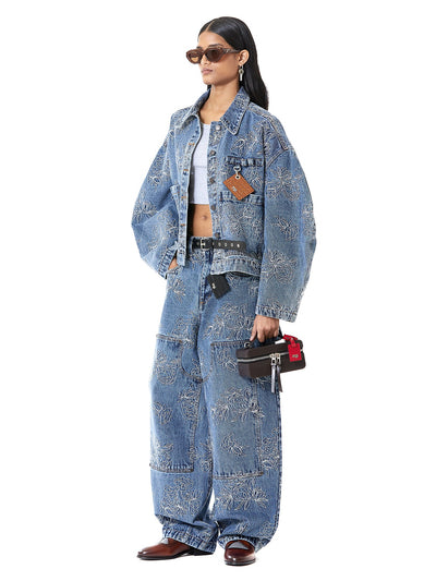 Thread Work Balloon Jeans