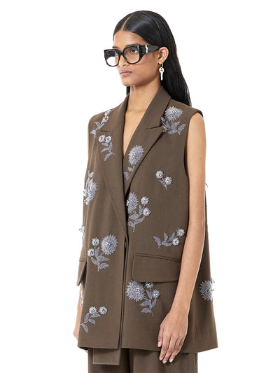 Handcrafted Marigold Blazer Vest