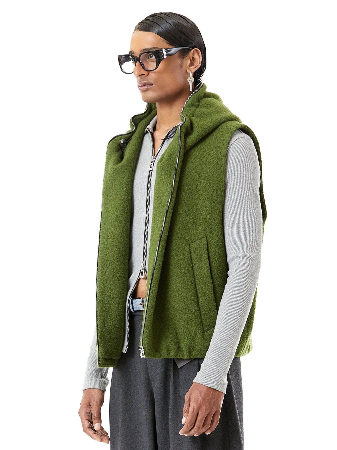 Wool Hooded Vest