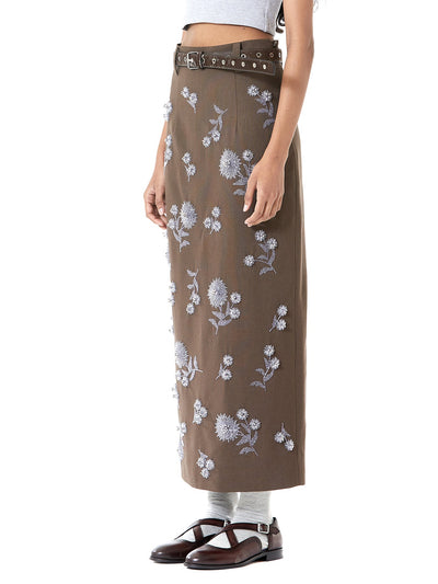 Handcrafted Marigold Midi Skirt