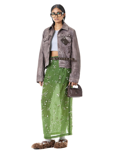 Handcrafted Sheer Silk Skirt
