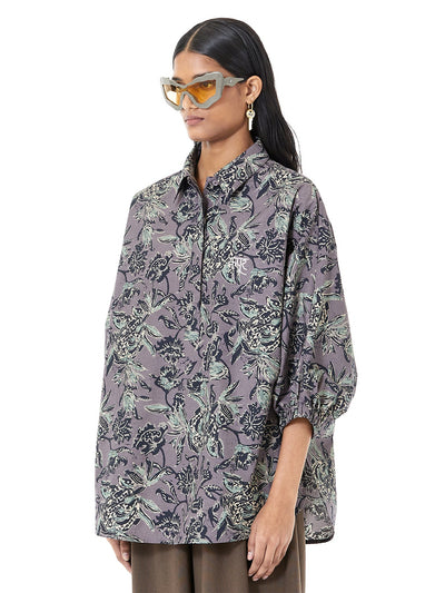 Ajrakh Print Polo Batwing Shirt